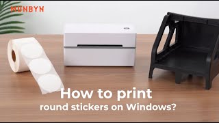 MUNBYN RealWriter 130 How to print round stickers on Windows?