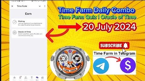 Time Farm Daily Combo 20 July 2024 I Time Farm Daily Quiz I Oracle of Time