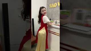 Quan Ao Dai Phi Bong Nhay Satin Clothes Pants Pretty Girls Dance 