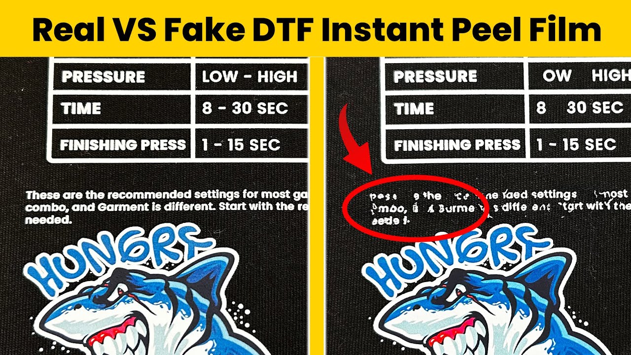 Turbo Peel против других пленок для мгновенного отшелушивания DTF