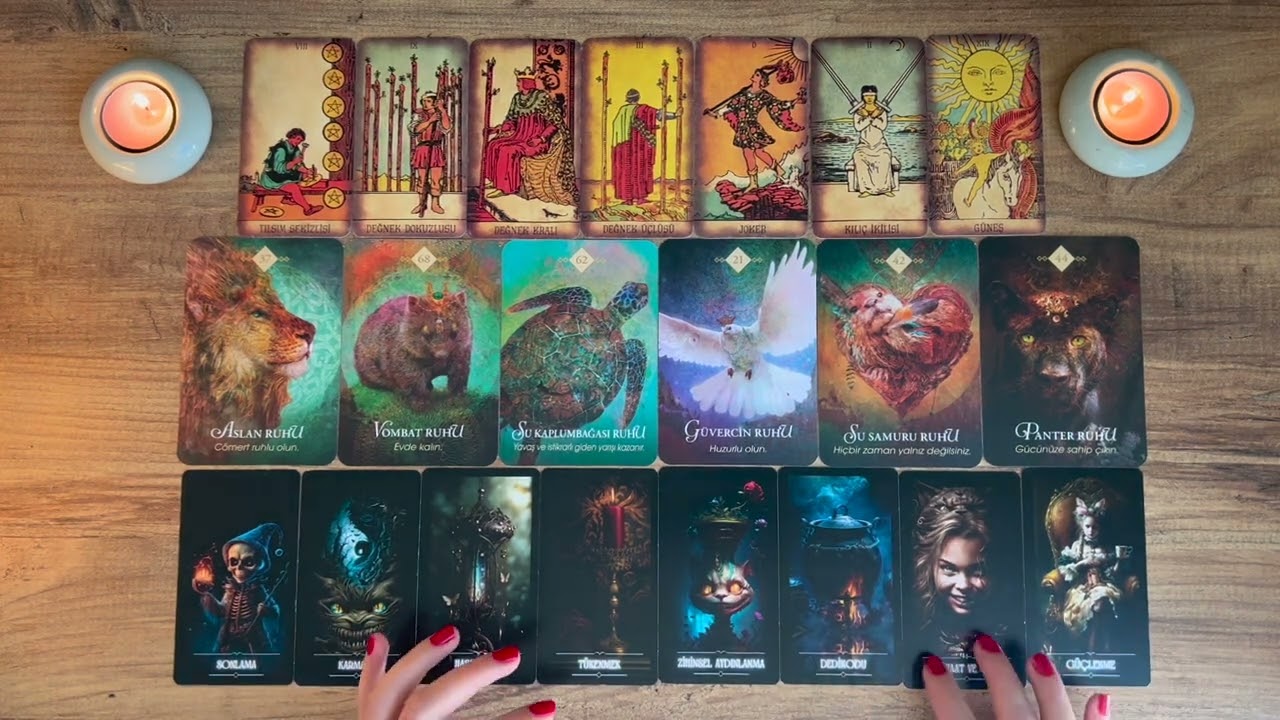 GERÇEK NE!❣️Duygusu Ne? Düşüncesi Ne? Eylem Planı Ne? Tarot Açılımı 💕 Her Şeye Baktık..
