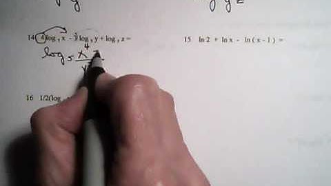 College Algebra  5.4 Video #3  Express as a single log