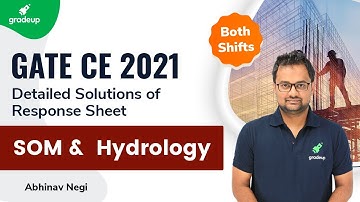 #GATE2021​ Civil  Response Sheet !! Full Briefing SOM & Hydrology live Analysis by Abhinav Negi sir