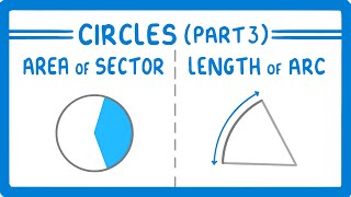 GCSE Maths - Area of a Sector and Length of an Arc of a Circle  (Circles Part 3)  #108