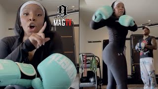 LightSkinKeisha Shows How To Get Snatched Boxing After Giving Birth To Her Son! 🥊