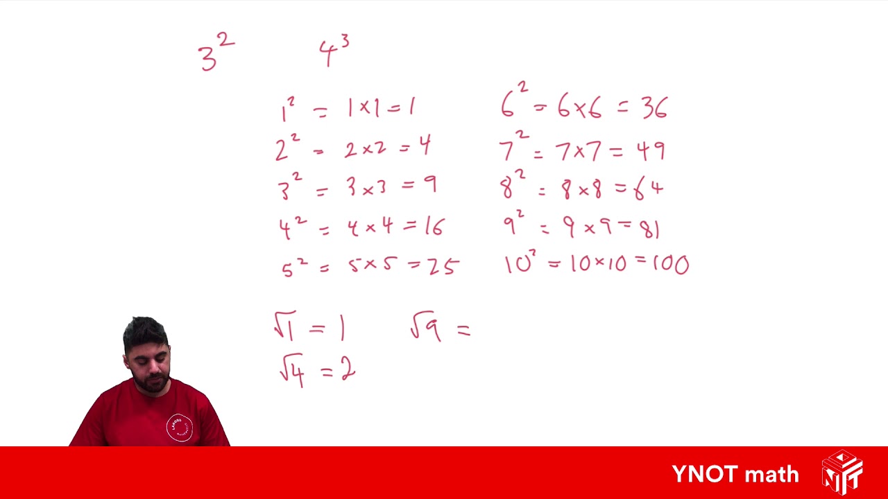 Squares, Square Roots, Cubes and Cube Roots - YouTube