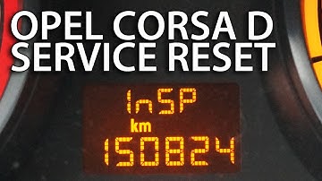 How to reset service inspection Opel Corsa D (InSP Vauxhall maintenance)