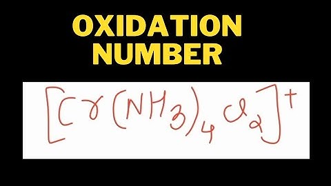 Oxidation Number of "Cr" Ion in CR(NH3)4CL2+ | Complex form