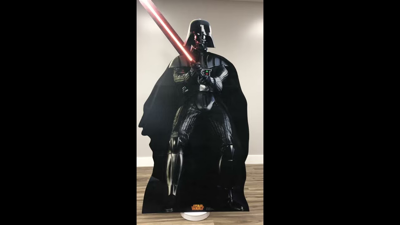Darth Vader (Retouched) Life-Size Cardboard Cutout - YouTube
