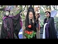 Disney Villains Montage at Disneyland Paris Halloween - Maleficent's Court: Hag, Evil Queen, Gaston+