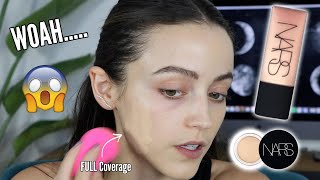 FULL COVERAGE MATTE FOUNDATION?! *new* NARS Soft Matte Complete Foundation Review & Wear Test...