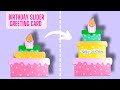 Easy and Unique Slider Greeting Card for Birthday | Cake Shaped Greeting | Latest Handmade Card Idea