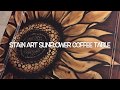 Stain Art Sunflower coffee table - by Karen Governale Stain Art Sunflower coffee table - by Karen Governale