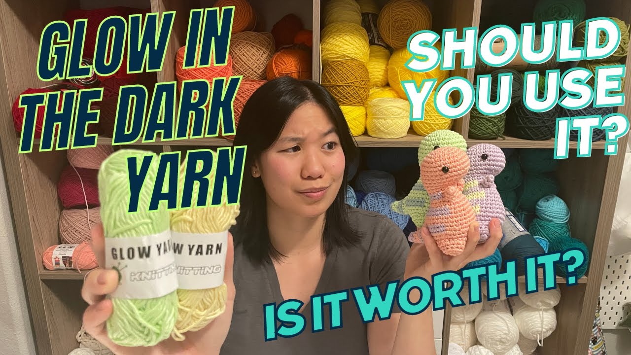 I Crocheted Mini-Dinos Using Glow-In-The-Dark Yarn From Temu! 