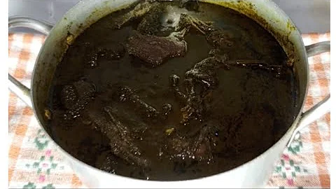 HOW TO MAKE TRADITIONAL EDO BLACK SOUP | SOUP FOR LONG LIFE