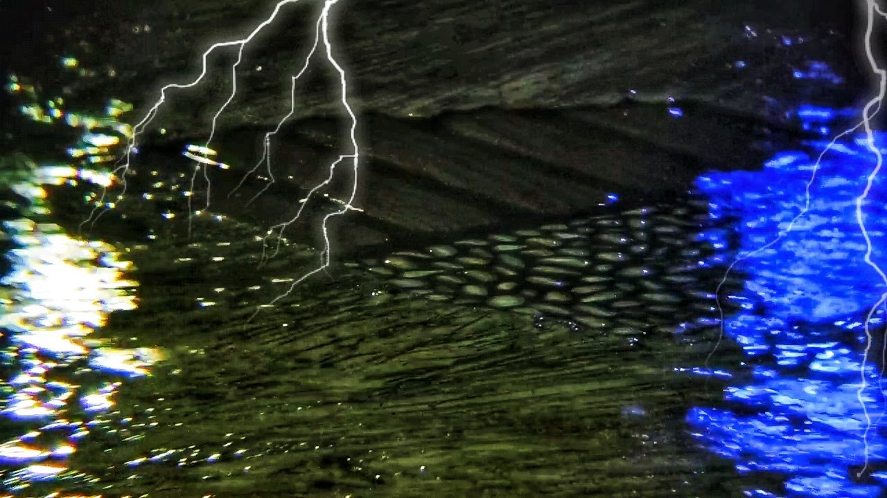 Dark Neon City Rainstorm 🌧️⚡ Heavy Rain & Thunder for Focus and Stress Relief