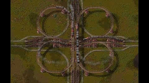 Factorio: Space Age - Railway crossing / Crossroads / Transport interchange / Перекрёсток /