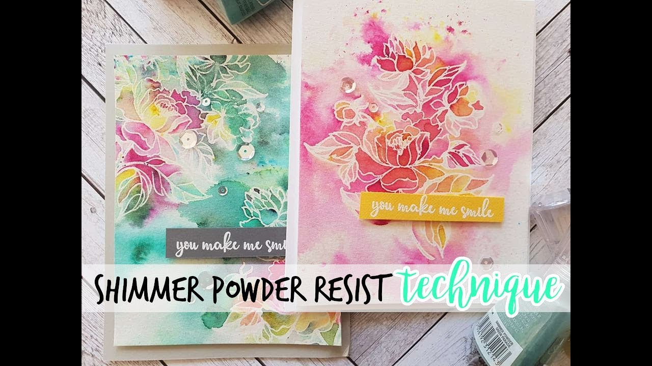 Shimmer powder resist technique - YouTube