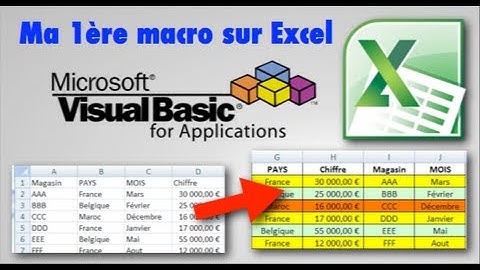 Excel : Ma 1ère macro VBA Excel (Partie 1/2)