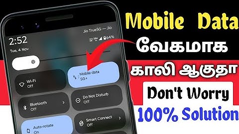 Data seekiram kali aguthu tamil | Save internet data on android | Internet fast drain problem tamil