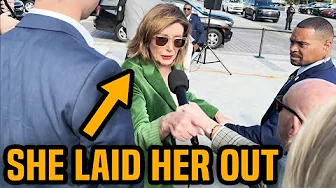 WHOA: 85-year-old Nancy Pelosi POUNDS smurf reporter