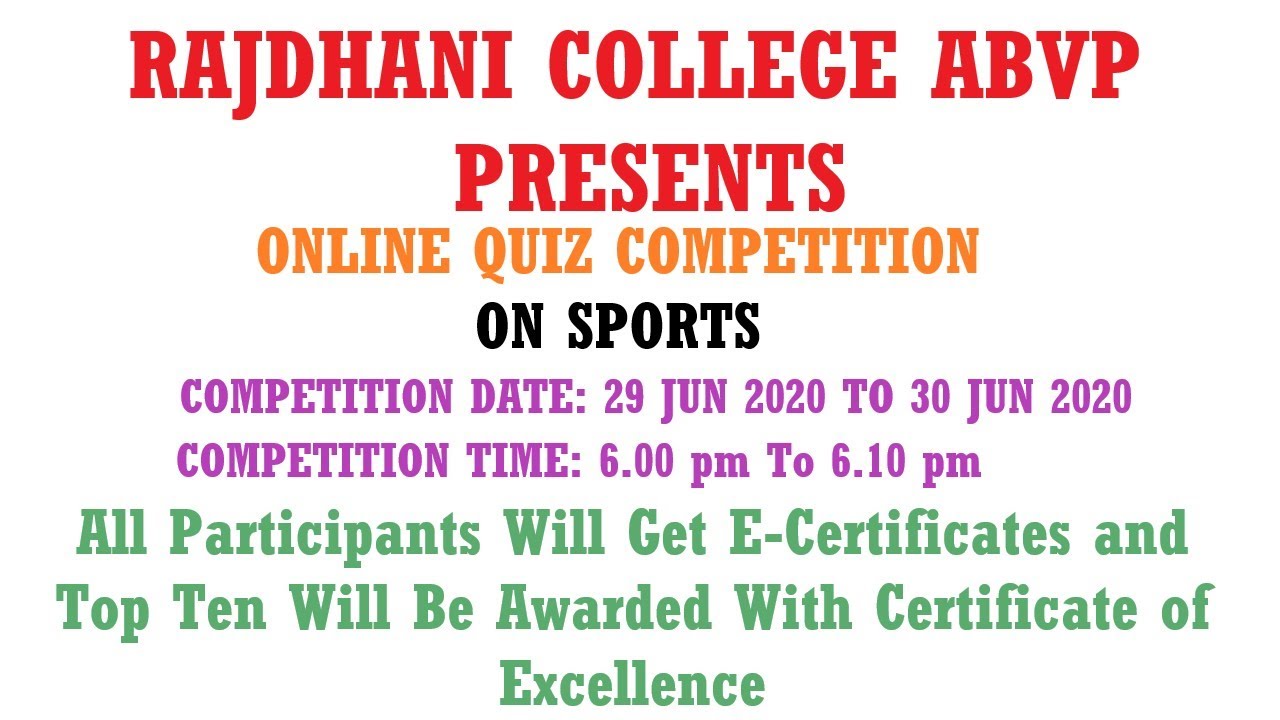 ONLINE QUIZ COMPETITION ON SPORTS FREE QUIZ CERTIFICATE QUIZ FREE