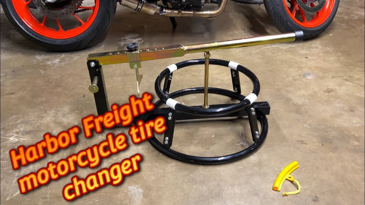 Harbor Freight motorcycle tire changer. YouTube