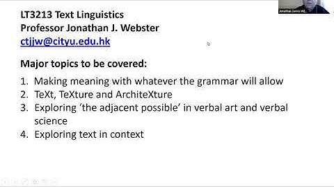 LT3213 Text Linguistics Lecture 1