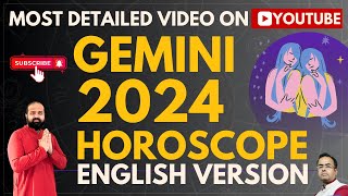 Gemini 2024 Horoscope Predictions in English | Vedic Astrology | Yearly Horoscope Gemini Zodiac 2024