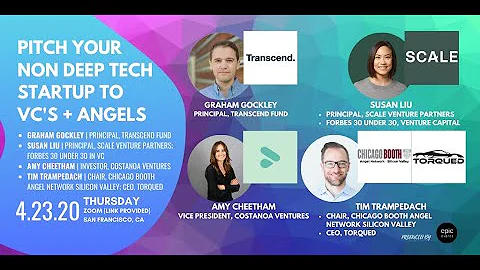 4/23/20 Pitch Your Non-Deep Tech Startup to Investor Panel of VCs and Angels (On Zoom)