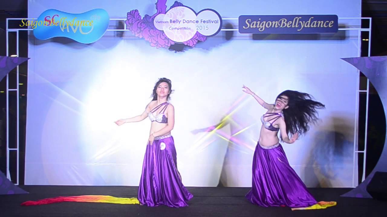 múa bụng việt nam [Vietnam Belly Dance Festival 2015] SBD 29: Hoàng Yến - Thùy Trang Fan veil