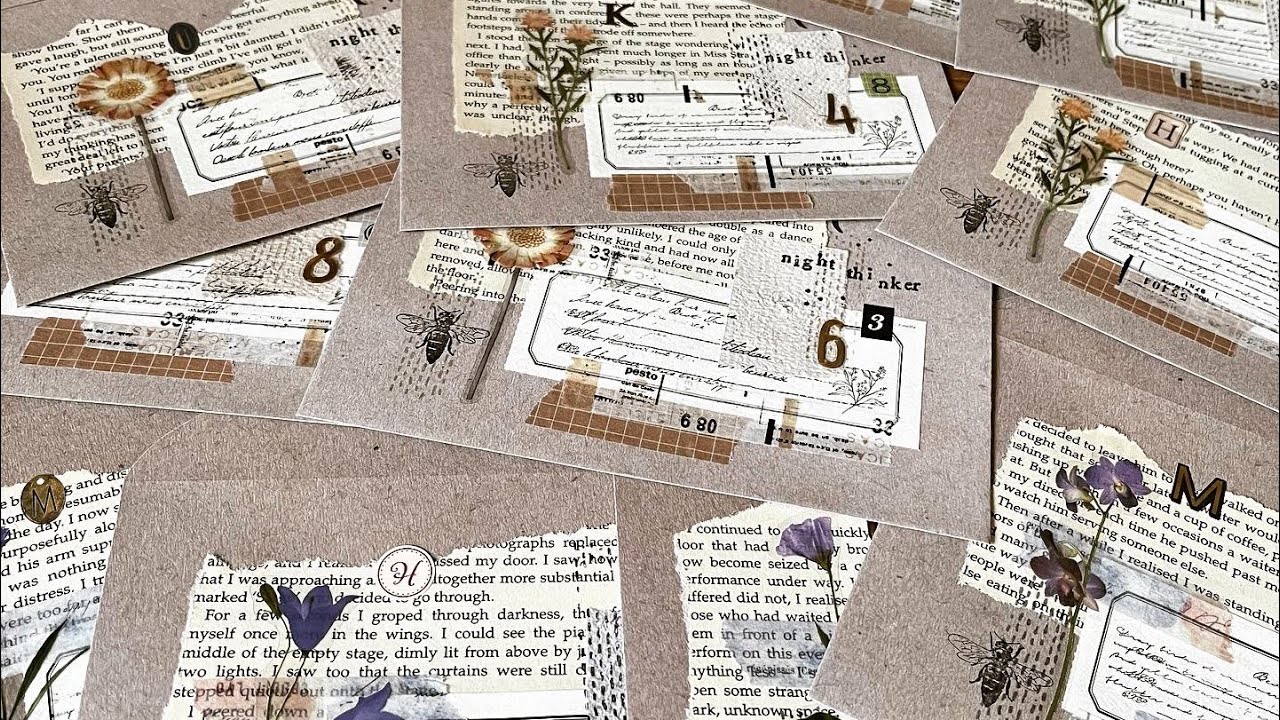 【collage】封筒コラージュ 2倍速 ひたすら封筒コラージュ 作業動画 no talking