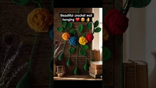 crochet rose wall hanging... #crochet #smallbusiness #ytshorts
