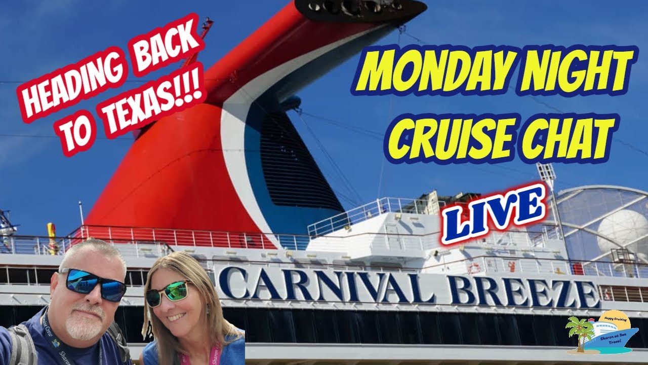 LIVE Weekly Cruise Chat with Sharon at Sea Travel / Carnival Breeze..here we come!!!