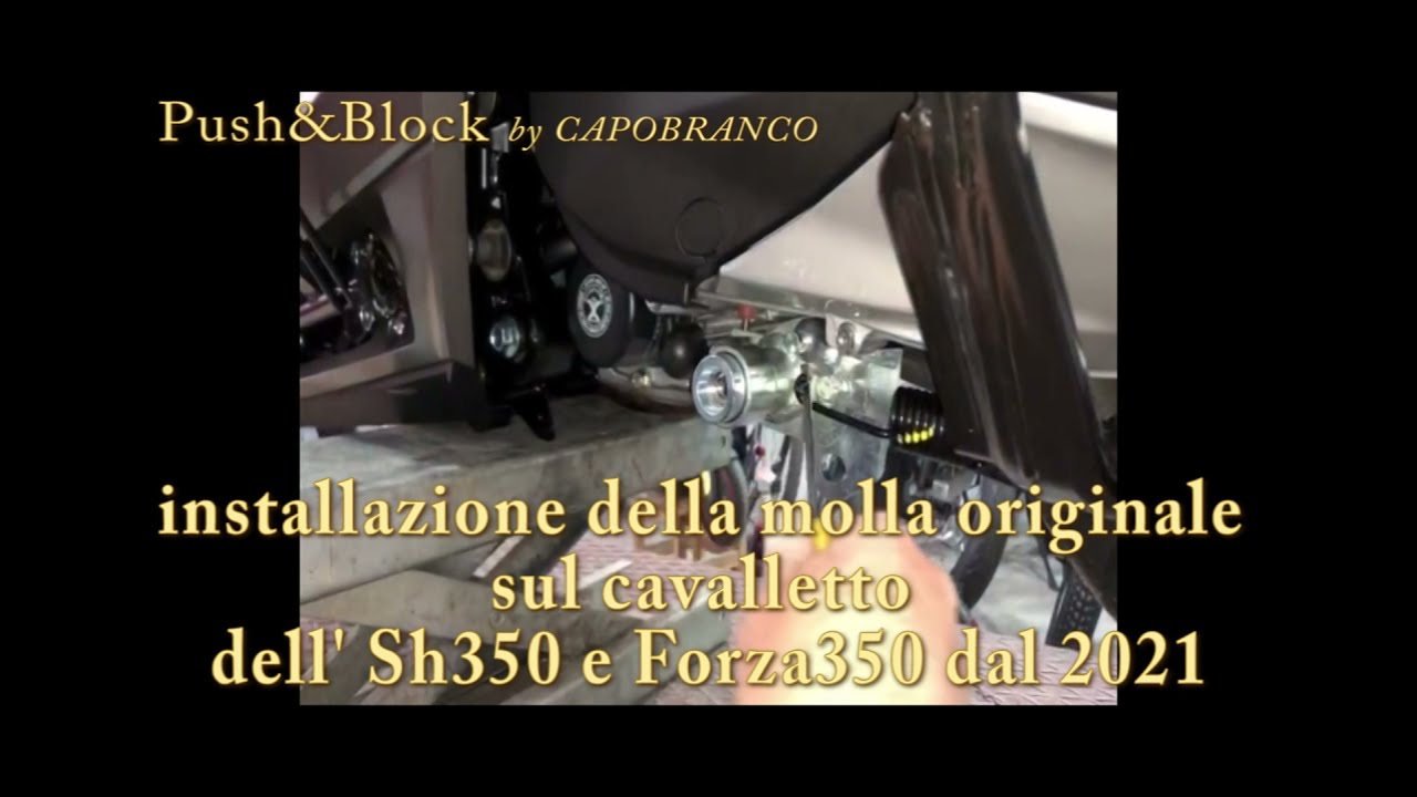 PUSH & BLOCK SH 350 Montaggio Molla originale su cavalletto - YouTube
