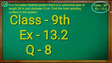 Class 9th , Ex - 13.2, Q 8 ( Surface Areas and Volumes ) CBSE NCERT