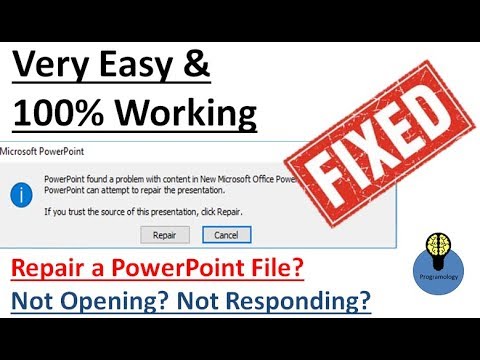 powerpoint presentation won't open repair