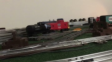 Lionel Santa Fe ATSF 634 NW2 Switcher running on the O27 layout