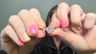 Delzzad Heart Moissanite Wedding Ring Set #amazonfinds #heartring 