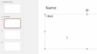 How to create a Section in Microsoft PowerPoint Profile