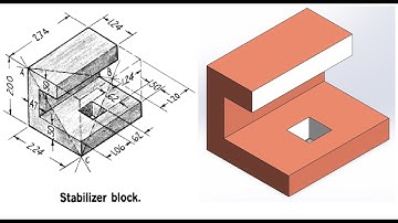 Stabilizer Block in SolidWorks | SolidWorks Tutorial | Part Design | Part No.#34