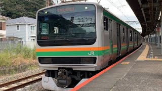 JR横須賀線/湘南新宿ライン逗子駅の電車。(5)