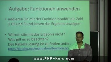 Funktionen von PHP einsetzen - Lösung zur Aufgabe Teil 1 von 2