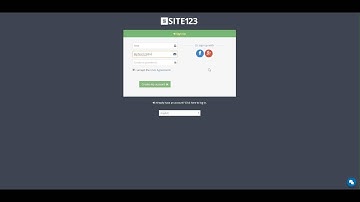 SITE123 - How to create an account