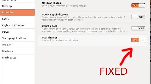 shell user theme extension not enabled [FIXED]