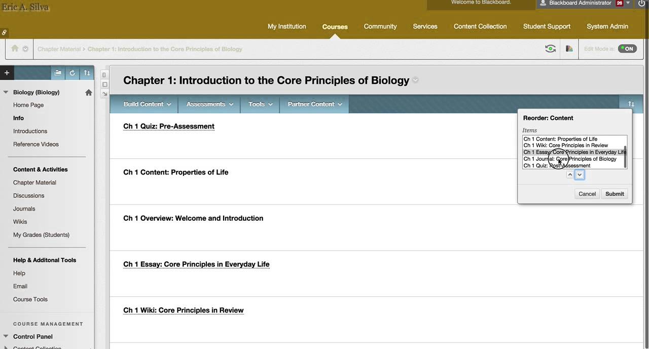 [RAW VIDEO] Blackboard Manual Reorder YouTube