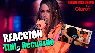 REACCION A Tini - Recuerdo | Live - Streaming Claro (2020)