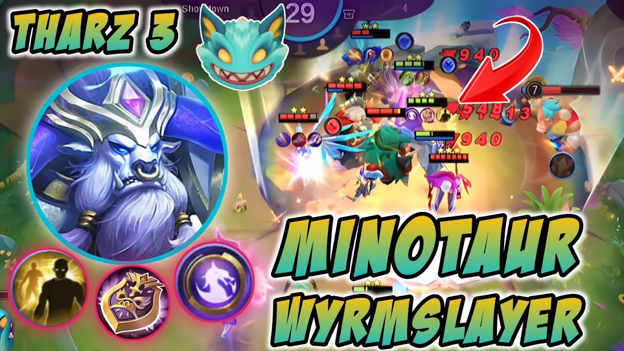Minotaur Wyrmslayer Tharz Skill 3 Best Synergy Mlbb Magic Chess Gameplay