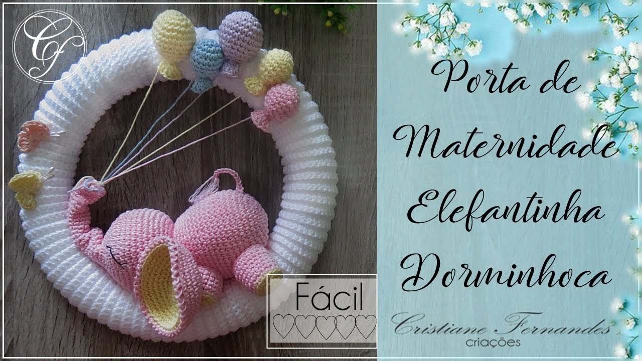PORTA DE MATERNIDADE ELEFANTINHA DORMINHOCA - Complete a linha e faça SUCESSO!