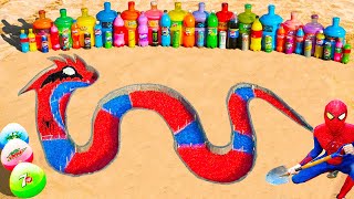¡Experimento épico! Serpiente de Spiderman con Orbeez y las sodas más populares